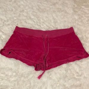 Pink vintage juicy couture shorts in a large